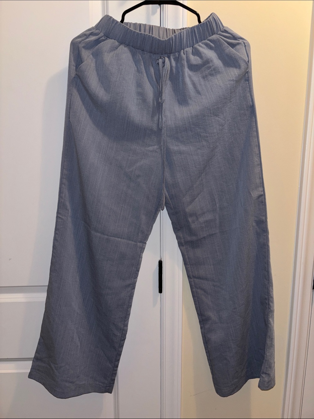 Sleeveless Crop Top & Wide-Leg Pants Set - Blue - Picture 6 of 6